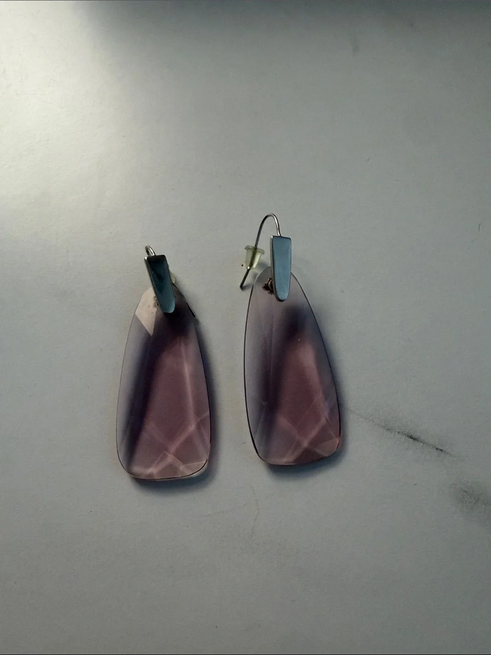 Kendra Scott Purple Teardrop Dangle Earrings